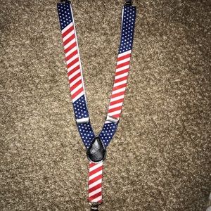American flag baby boy suspenders